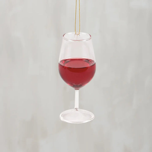 Glass Red Wine Ornament