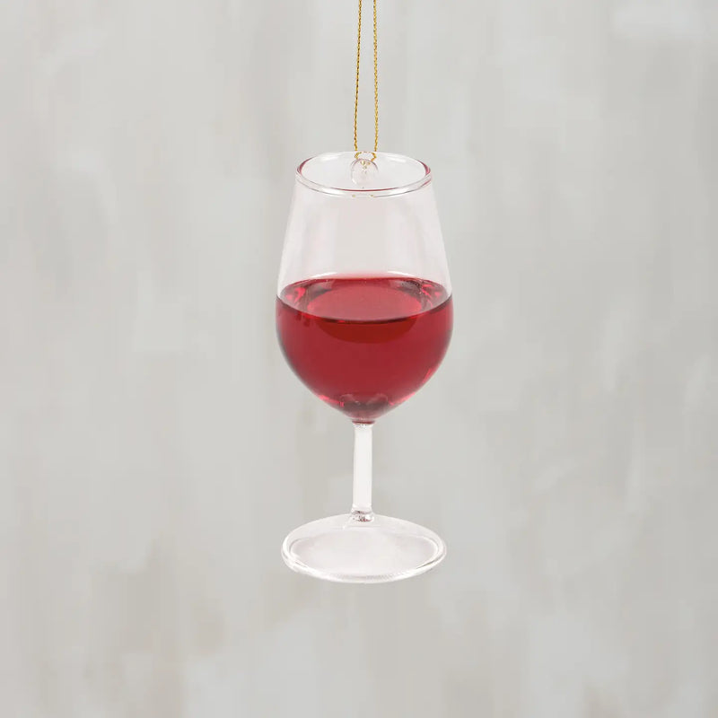 Glass Red Wine Ornament