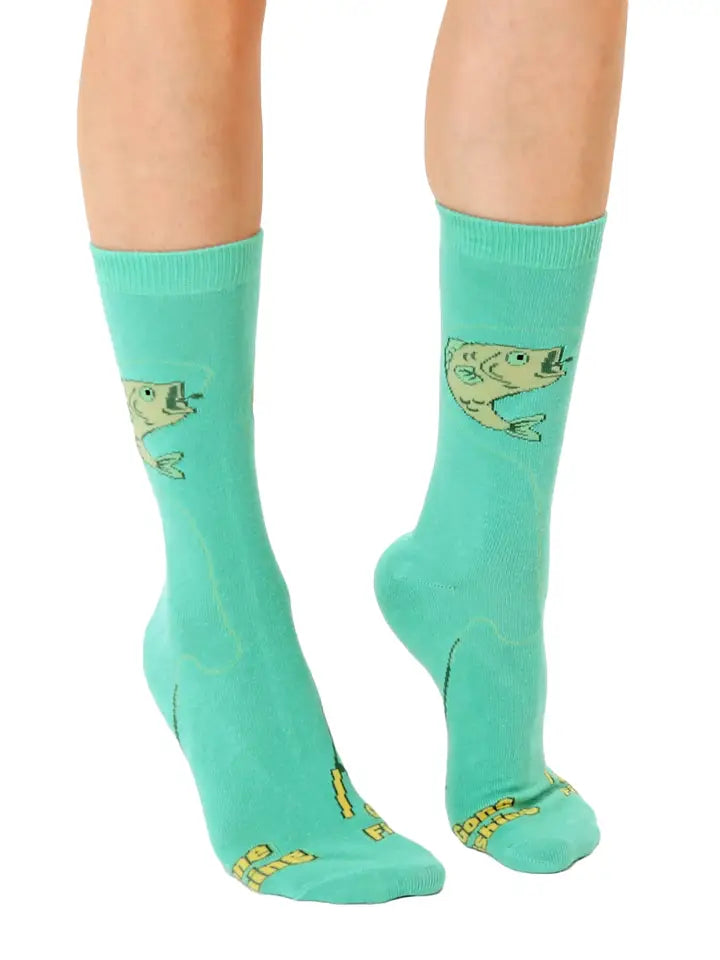 Crew Socks  "Gone Fishing"