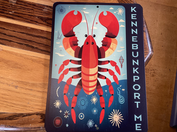 Colorful Kennebunkport Lobster Sign