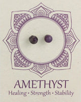 Amethyst Round Post Earring