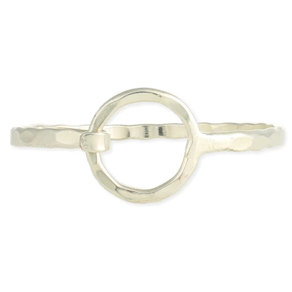 Circle of Trust Gold or Silver  Hammered Cuff Bracelet