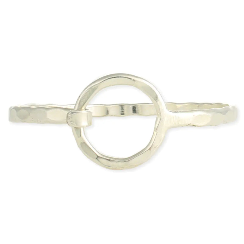 Circle of Trust Gold or Silver  Hammered Cuff Bracelet