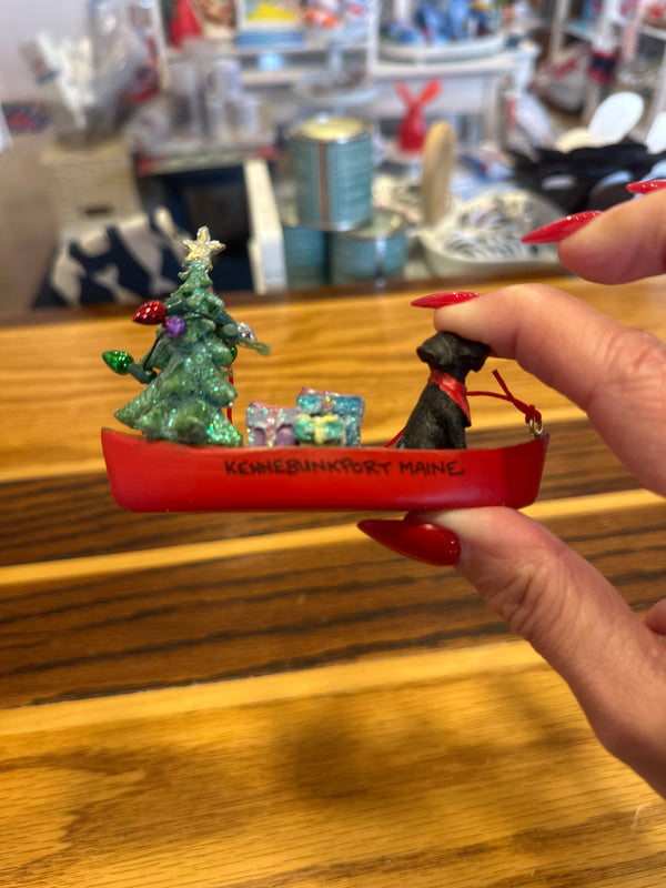 DogCanoeOrnament