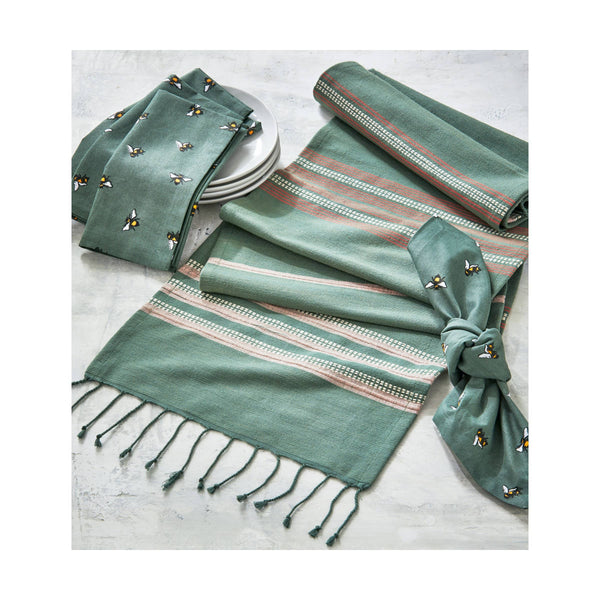 Honey Bee Napkin Set of 4 - Green, Multi