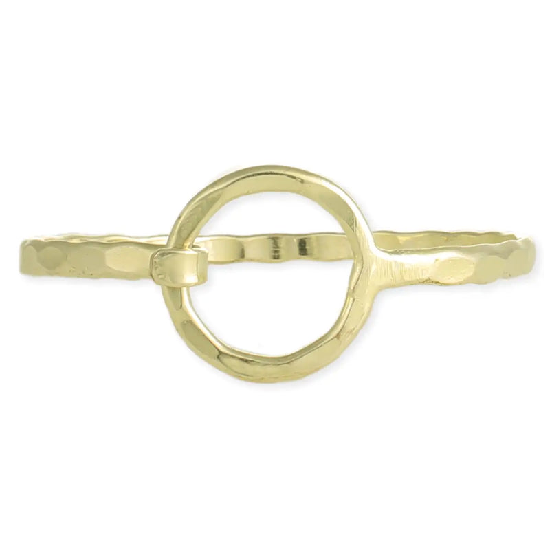Circle of Trust Gold or Silver  Hammered Cuff Bracelet