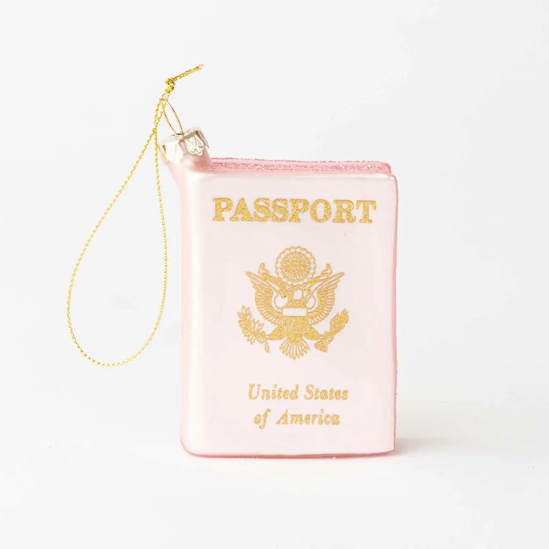 Passport Boxed Glass Ornament