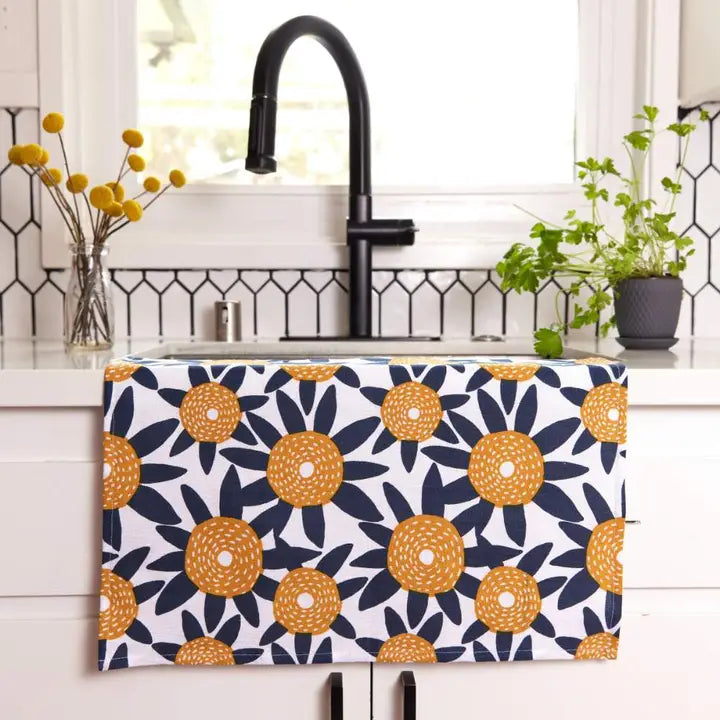 Field of Flowers Cotton Kitchen Towels, Set of 3