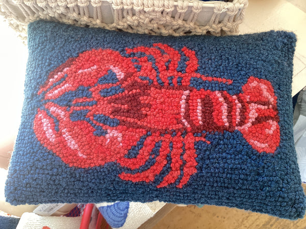 Blue lobster pillows