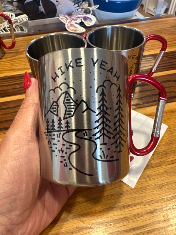 Hike Yeah Carabiner Steel Camping Mug