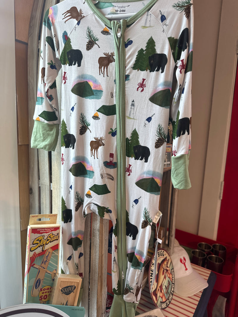 MAINE State Bamboo Pajamas: 18-24M