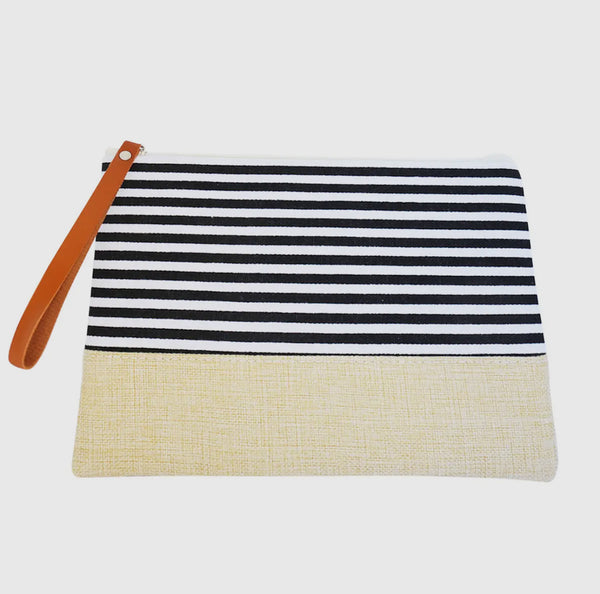 Striped Clutch