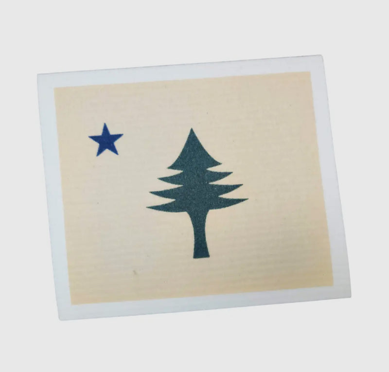 Maine Flag Swedish Dishcloth