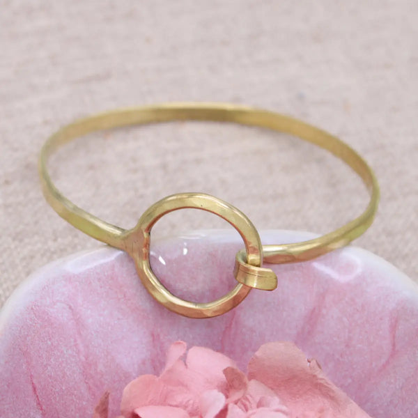 Circle of Trust Gold or Silver  Hammered Cuff Bracelet