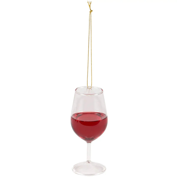 Glass Red Wine Ornament