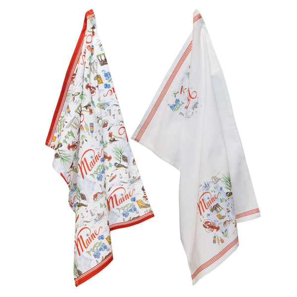 Maine Cotton Tea Towels Set of 2