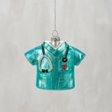Glass Nurse Scrubs Ornament