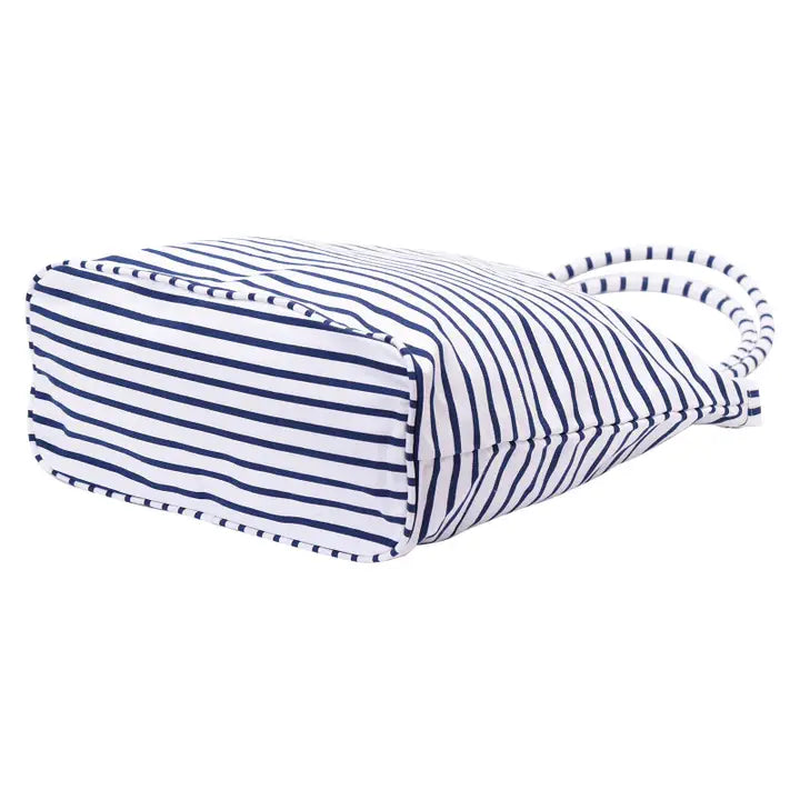 Bateau Stripe Navy Bucket Bag