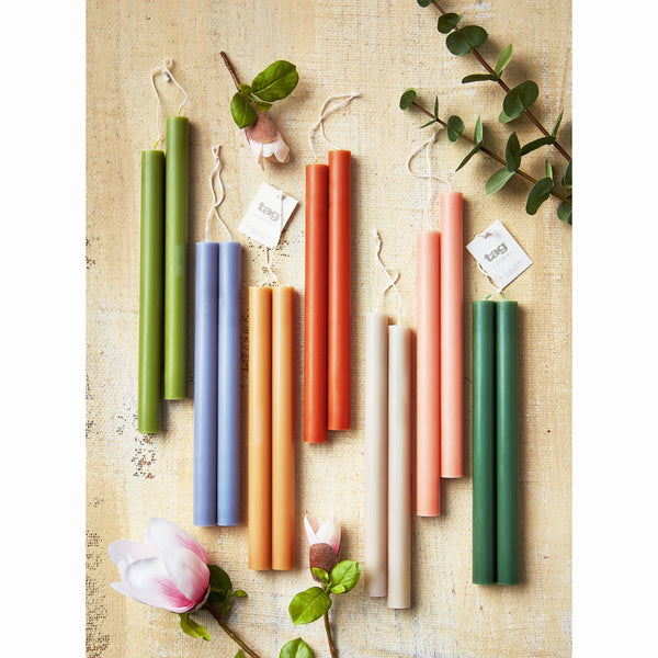 10 In Taper Candles Set of 2 - Blue, Unscented