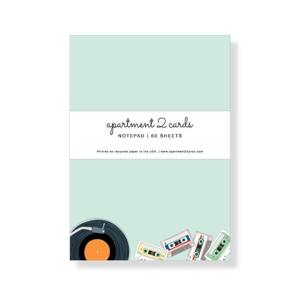 Vinyl and Cassette Tapes 4.75x6.5" Notepad - 173 Mercantile